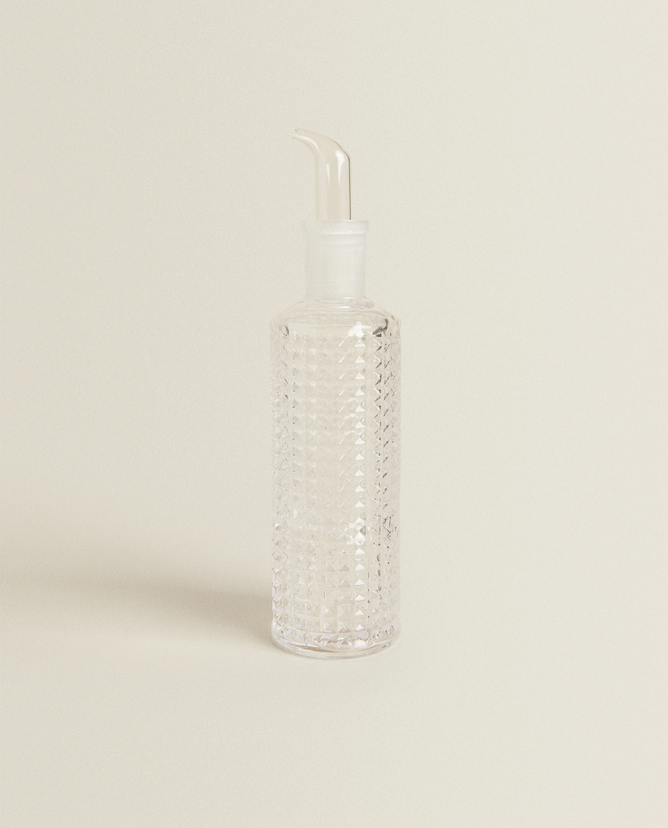 浮雕设计玻璃油瓶