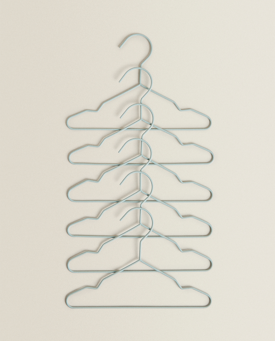 RUBBERISED BABY HANGER (PACK OF 6)
