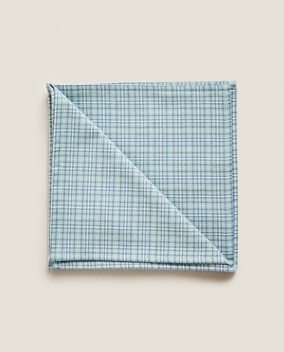 格纹棉质餐巾（2件装）