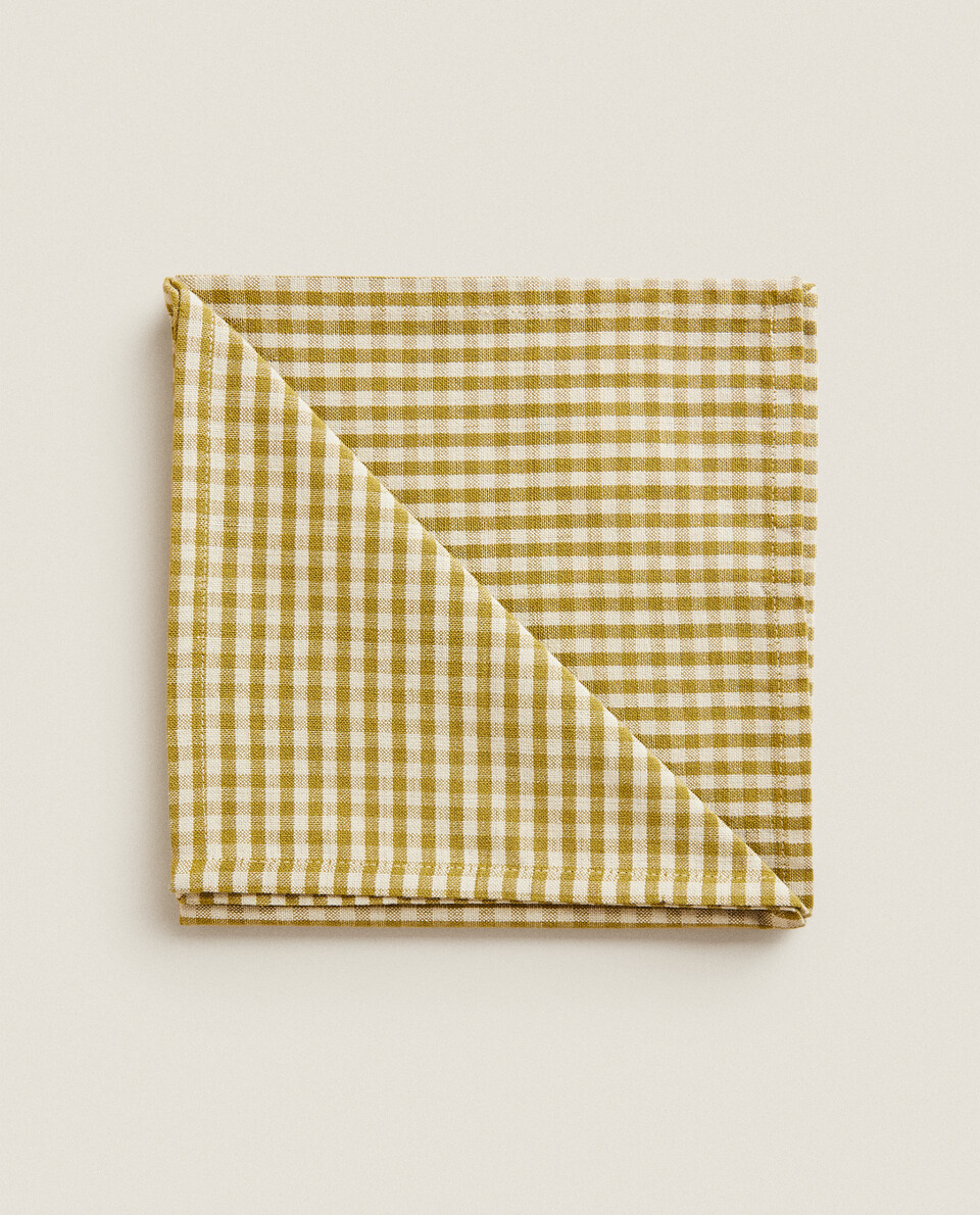 CHECK COTTON NAPKINS (PACK OF 2)