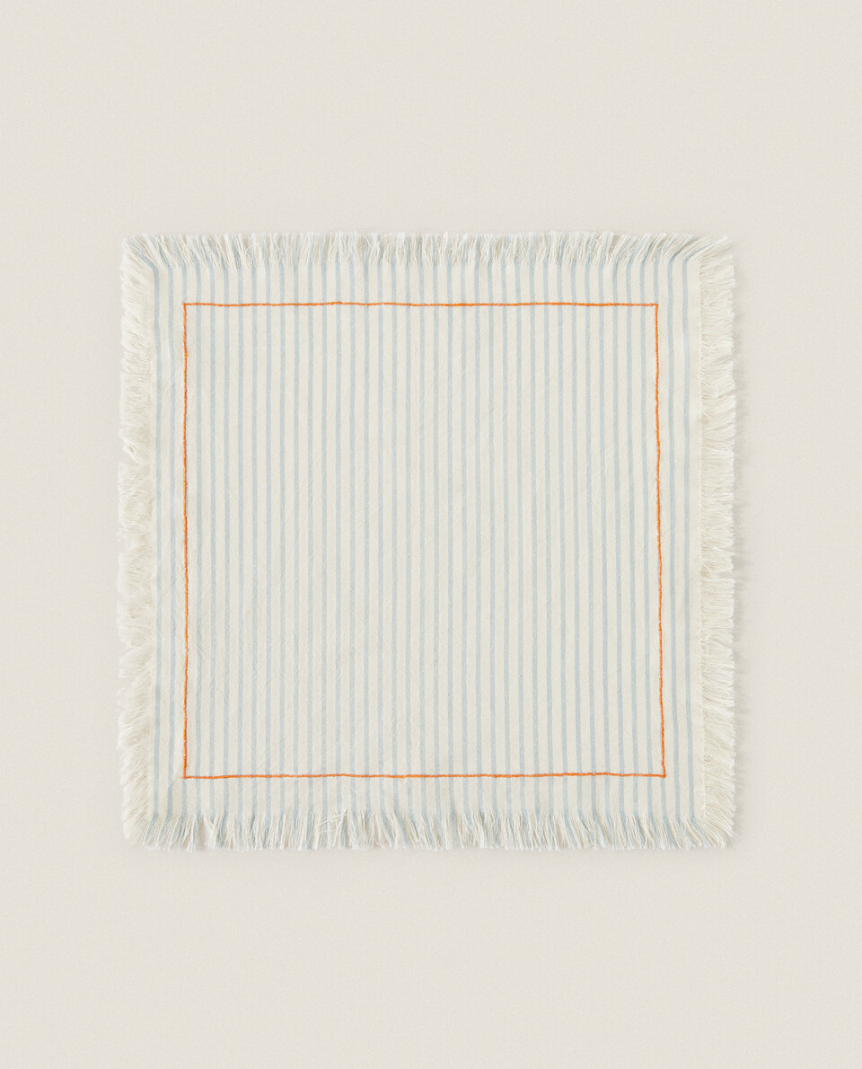 FRAYED STRIPED PLACEMAT (PACK OF 2)