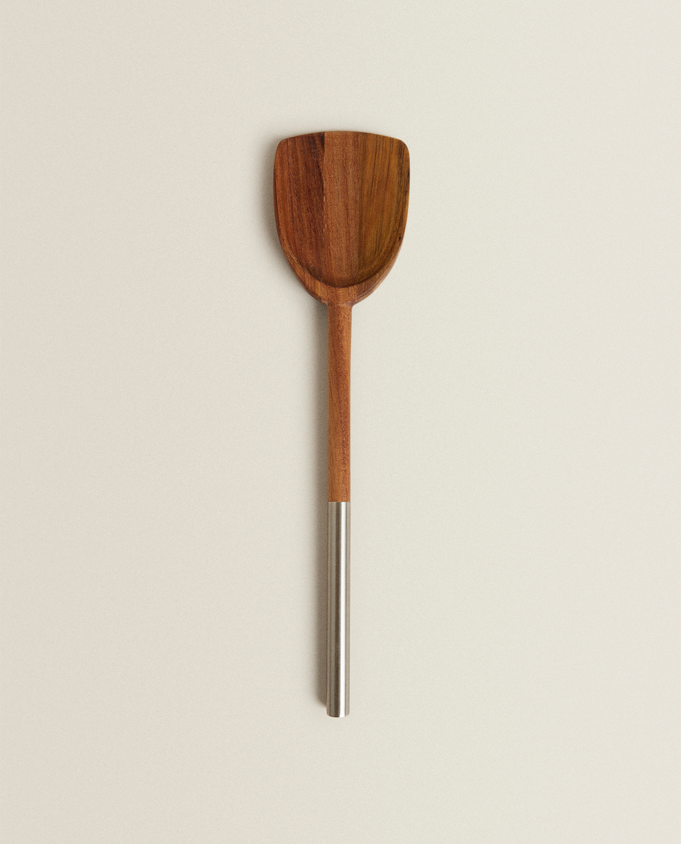 WOODEN SPATULA WITH STEEL HANDLE