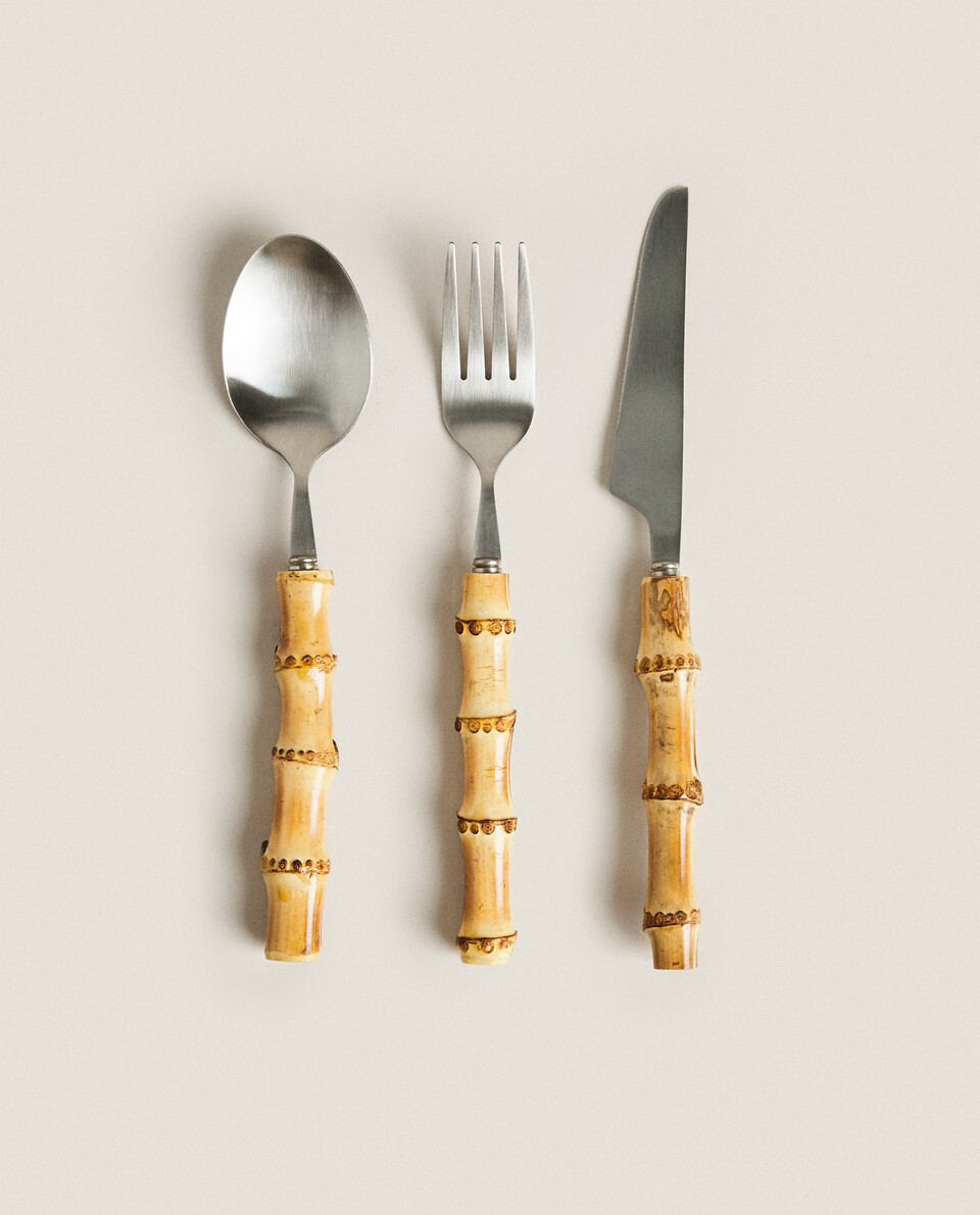 3件套竹制刀叉餐具