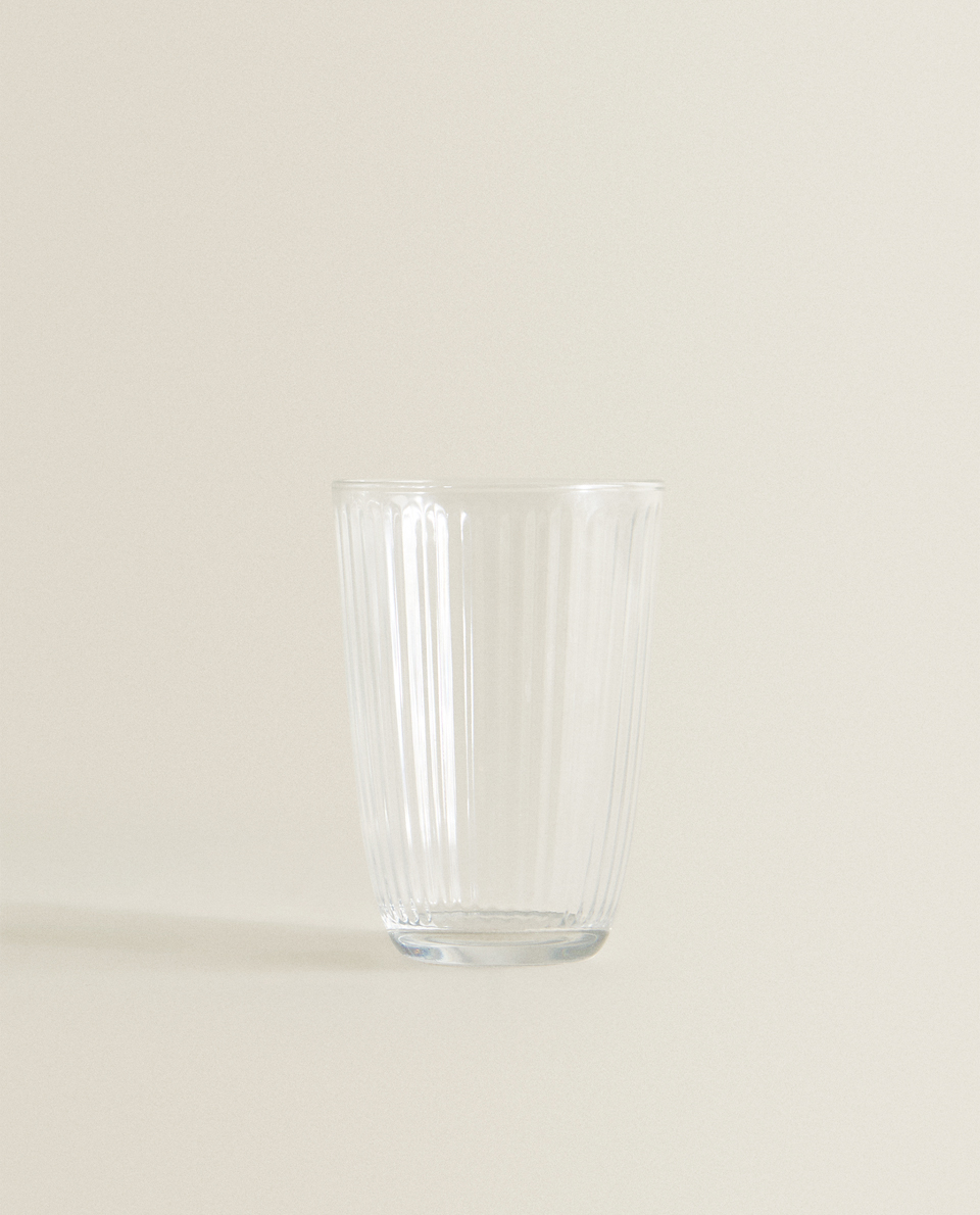 LINE GLASS SOFT DRINK TUMBLER
