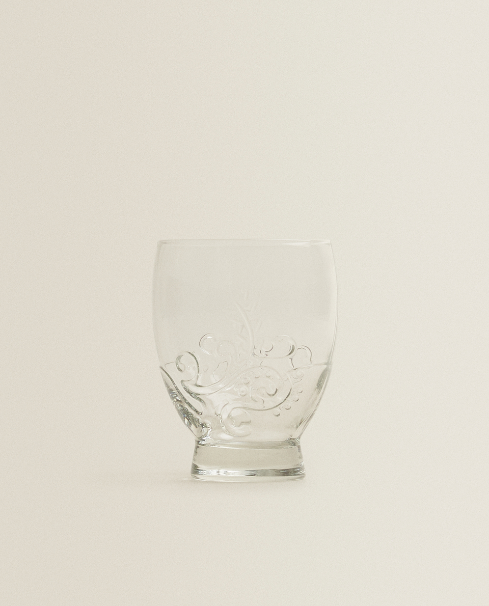花朵浮雕玻璃杯