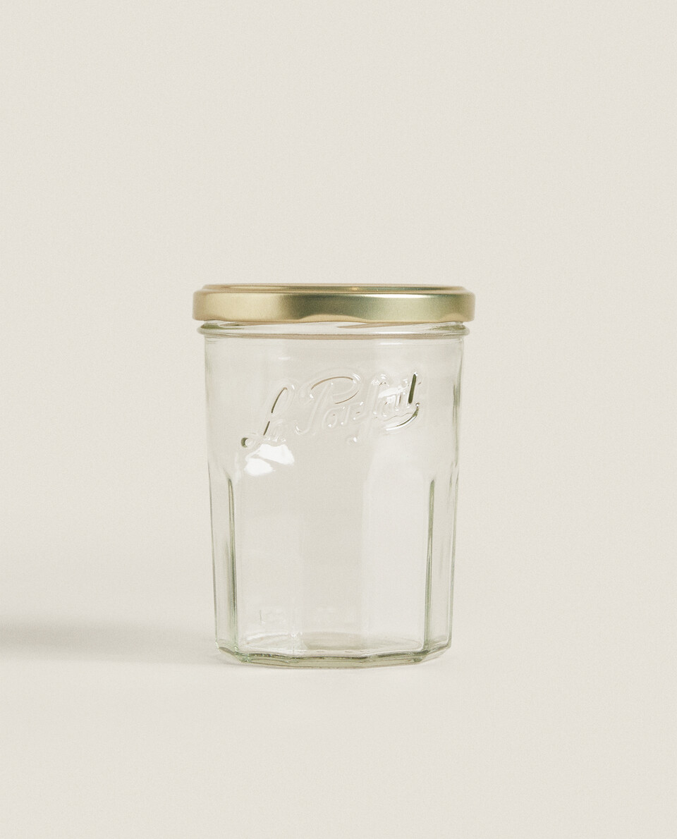 GLASS STORAGE JAR WITH LID