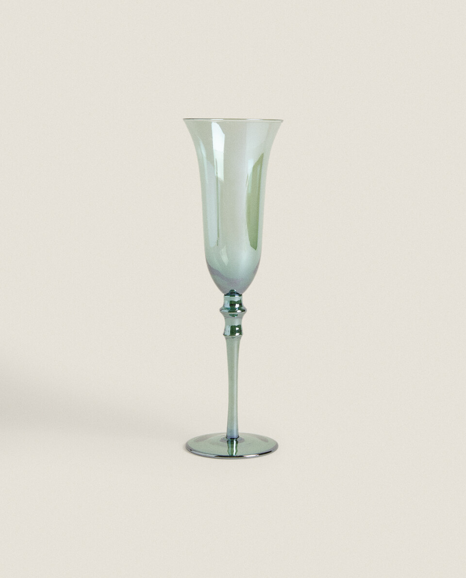 彩色玻璃笛型杯