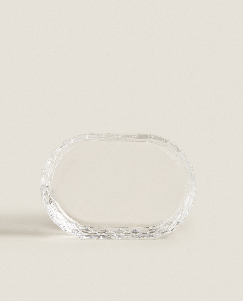 浮雕设计玻璃香皂盒