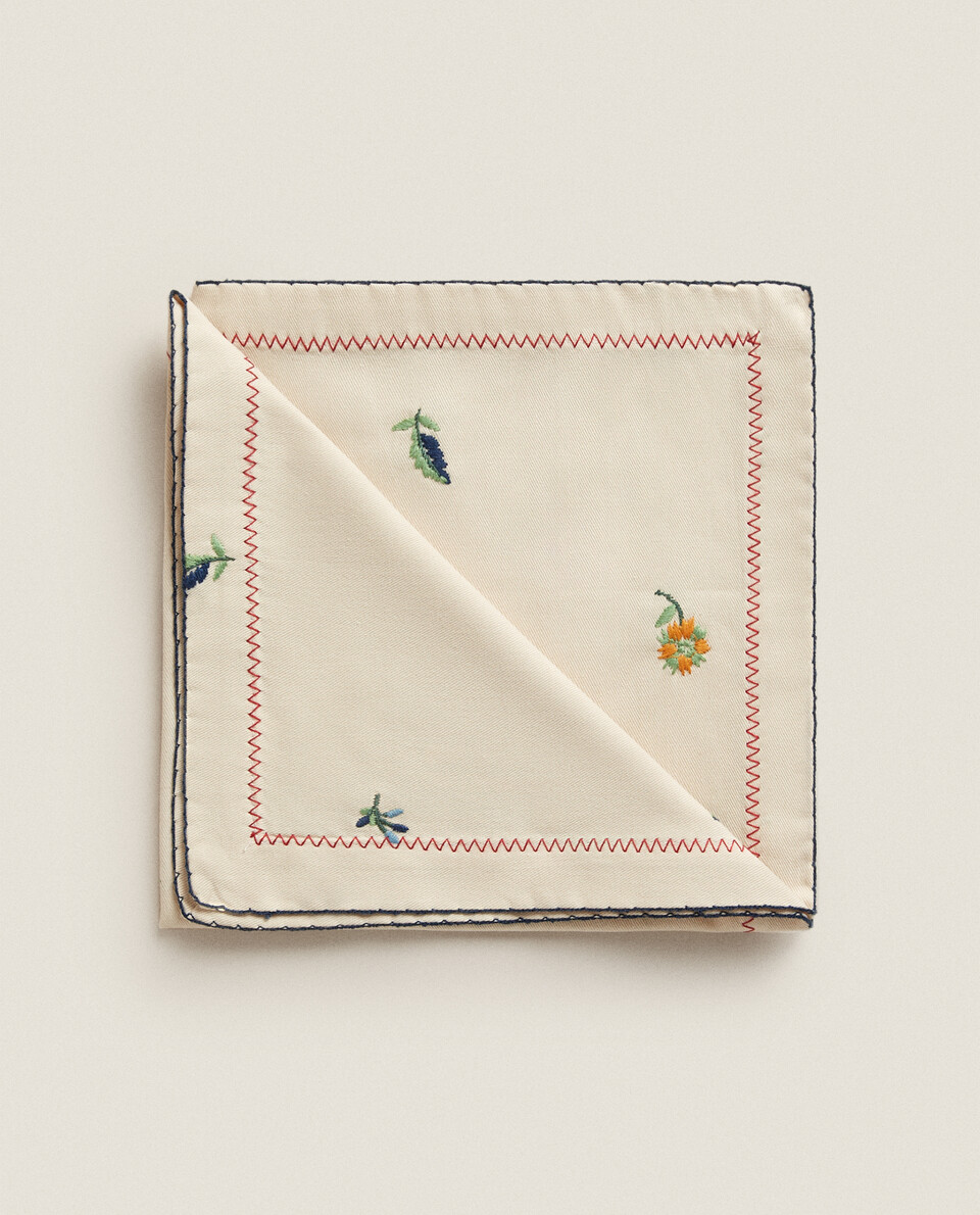 刺绣棉质餐巾（2件装）
