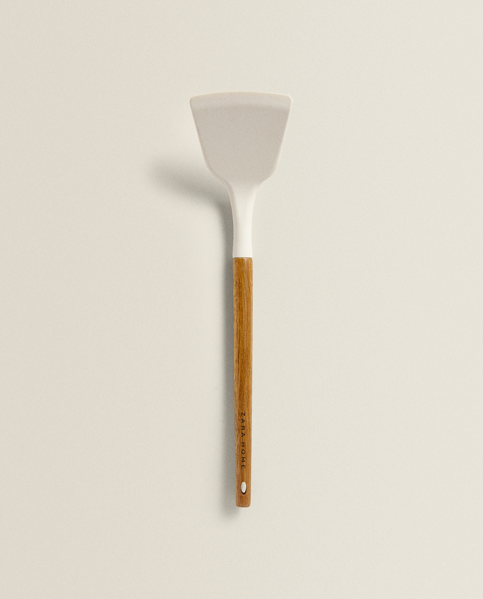 SILICONE AND WOODEN SPATULA