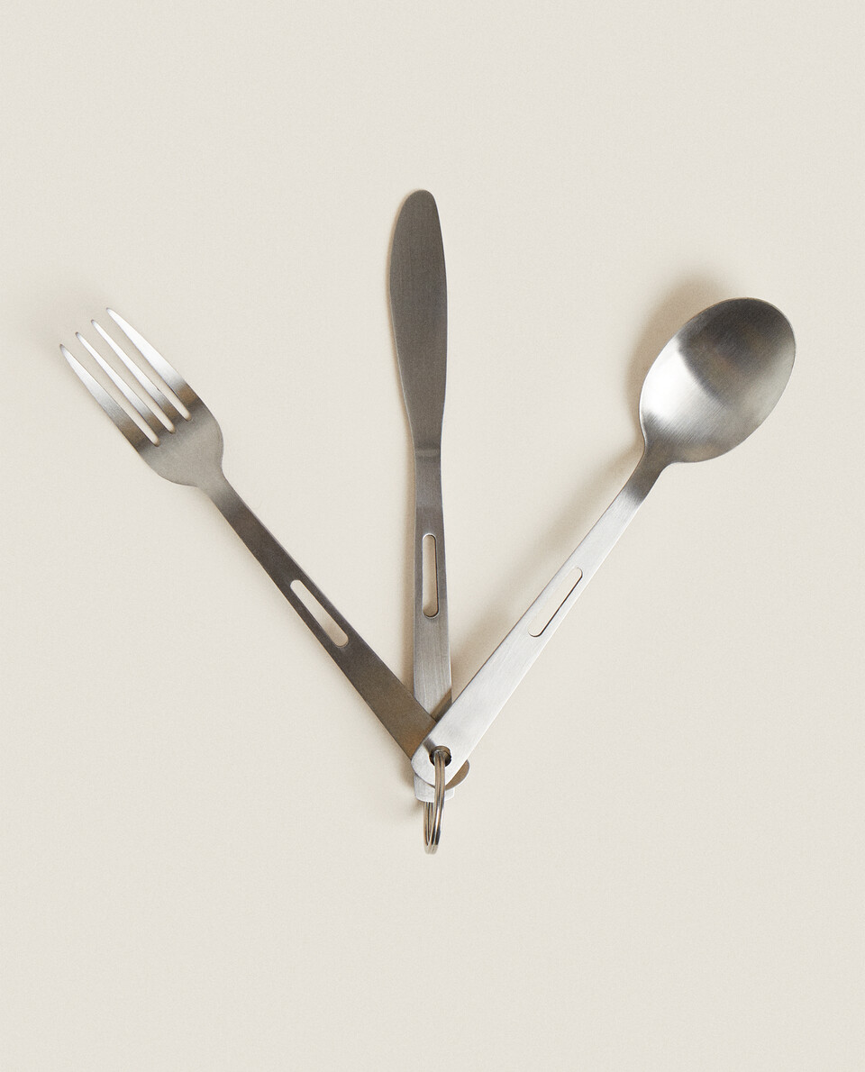 SET OF 3 PIECES OF STEEL CUTLERY
