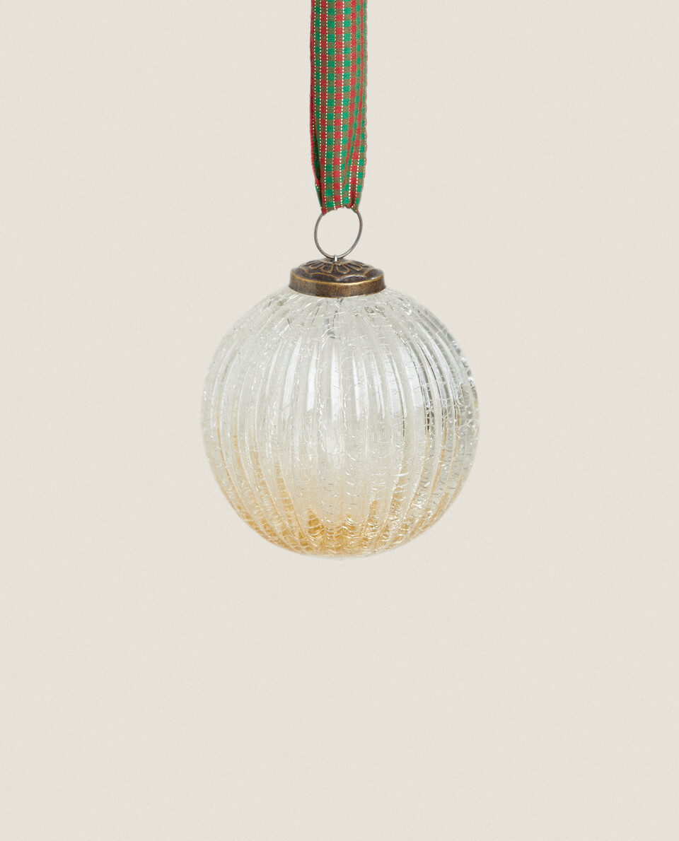 CRACKLED CHRISTMAS BAUBLE