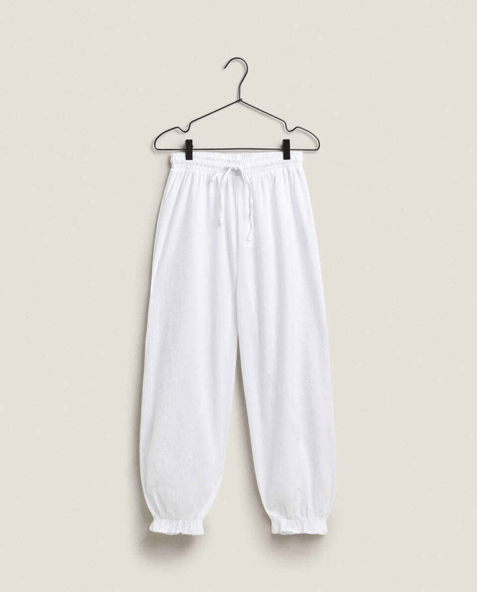 GATHERED TROUSERS