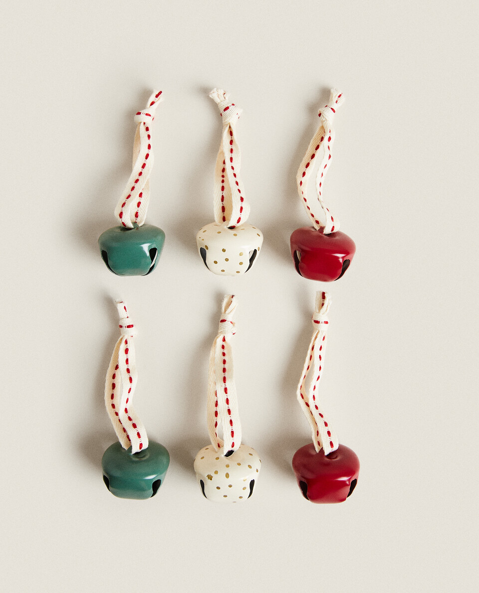 SLEIGH BELLS DECORATION (PACK OF 6)