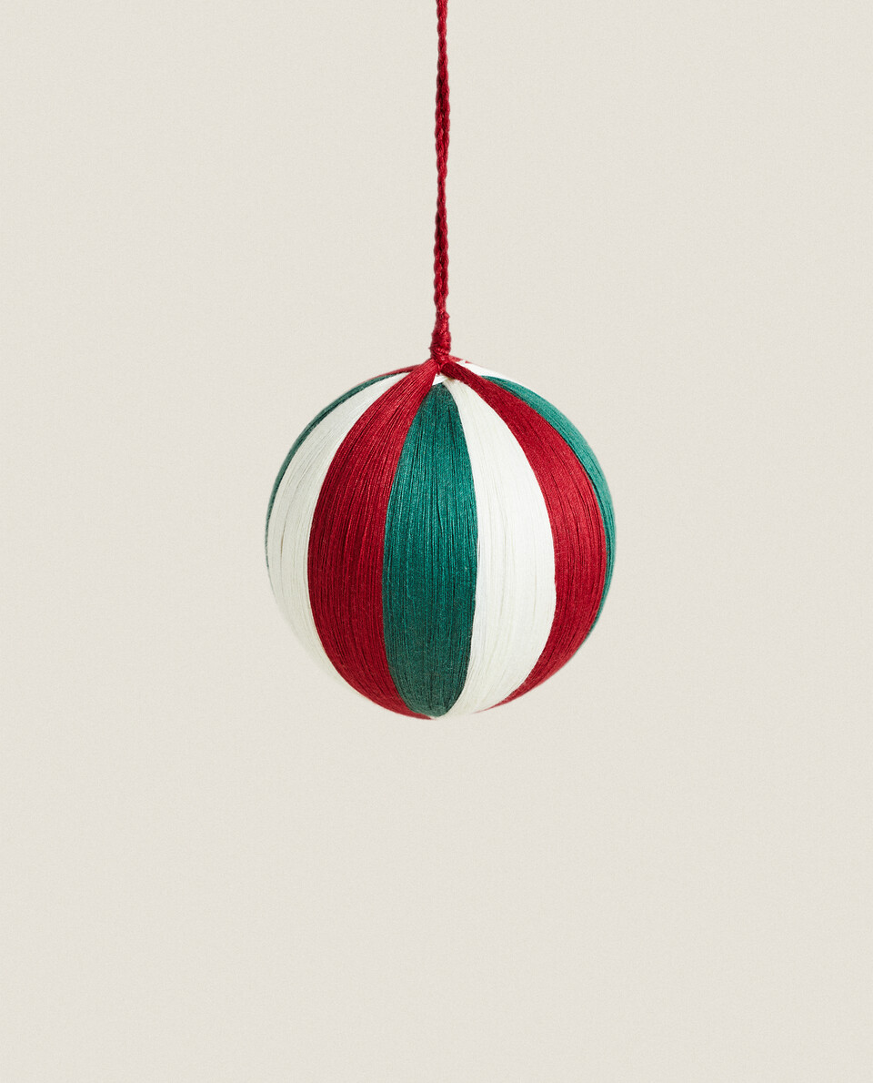 条纹丝线圣诞节挂饰（10厘米）
