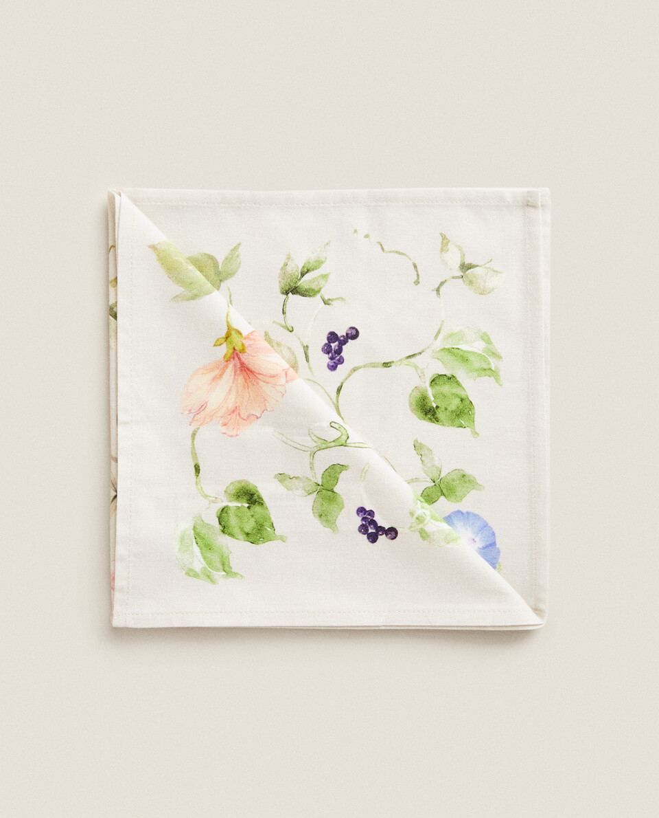 花卉印花餐巾（2件装）