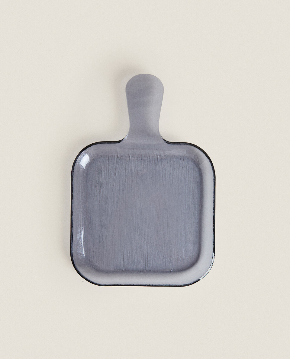 GLASS SERVING BOARD WITH HANDLE