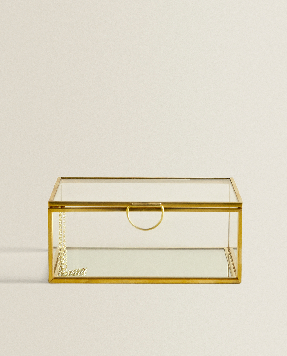 金属外框晶质玻璃盒