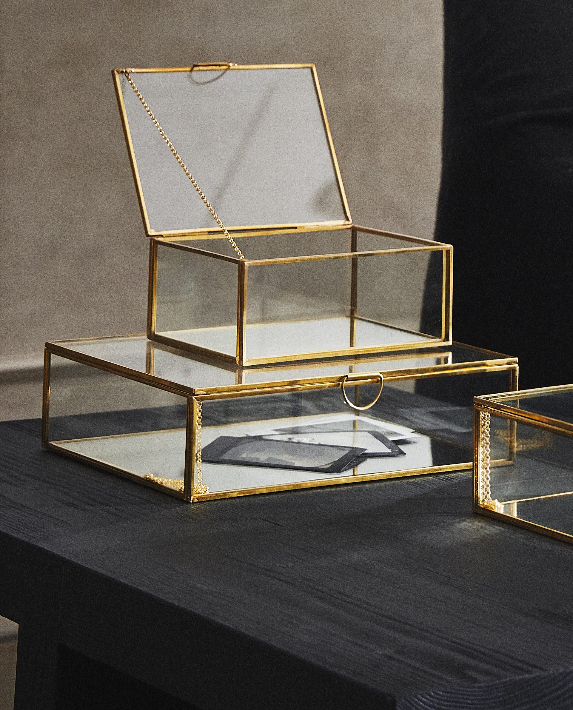 Glass Box With Metal Frame Furniture Living Room Zara Home