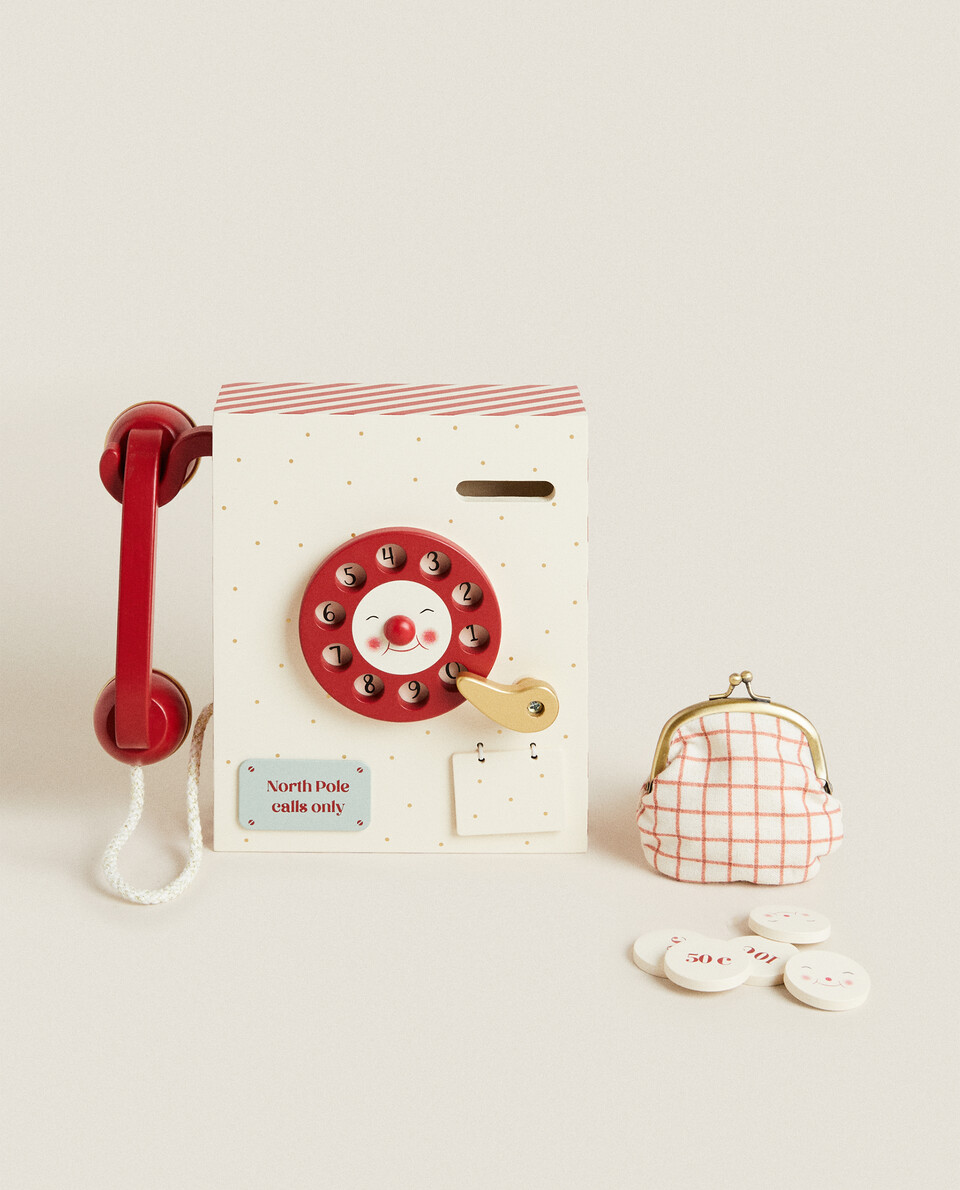 WOODEN TELEPHONE TOY