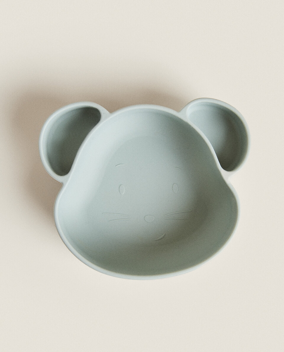 老鼠造型硅胶碗