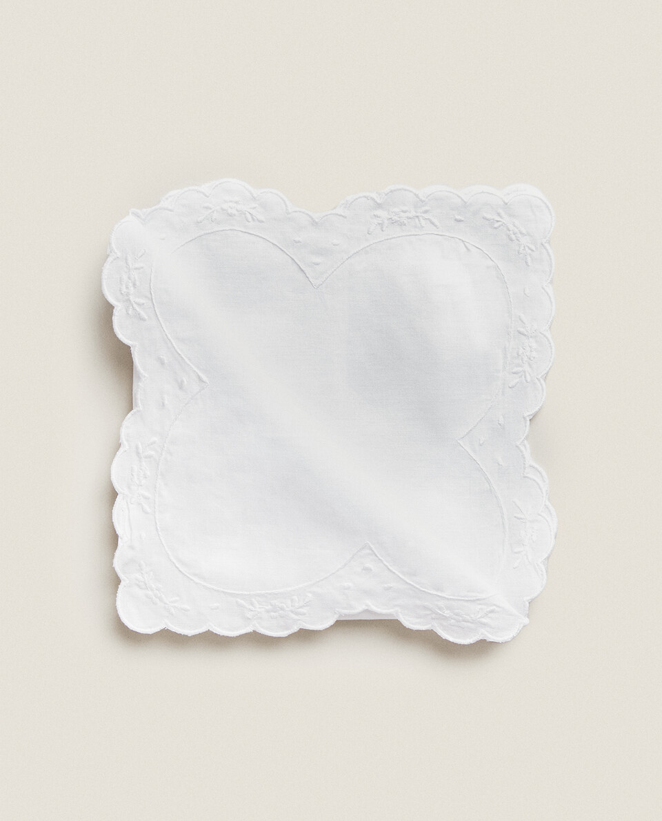 EMBROIDERED RAMIE NAPKINS (PACK OF 2)
