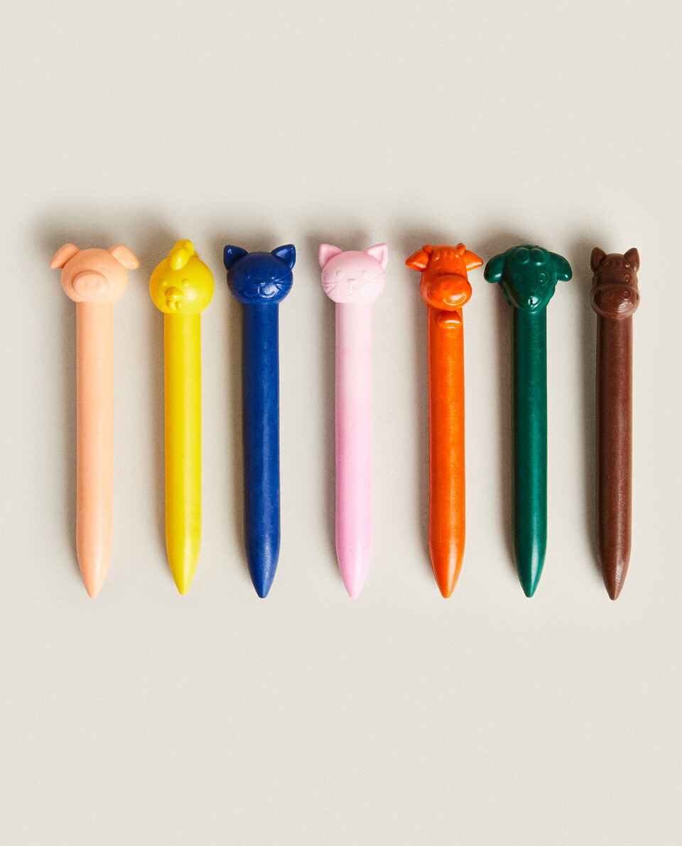 动物造型彩色蜡笔