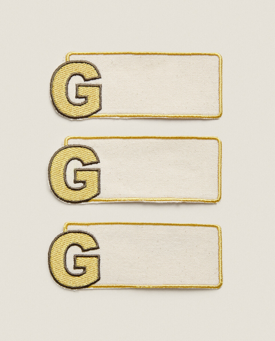 字母G服装贴饰（3件装）