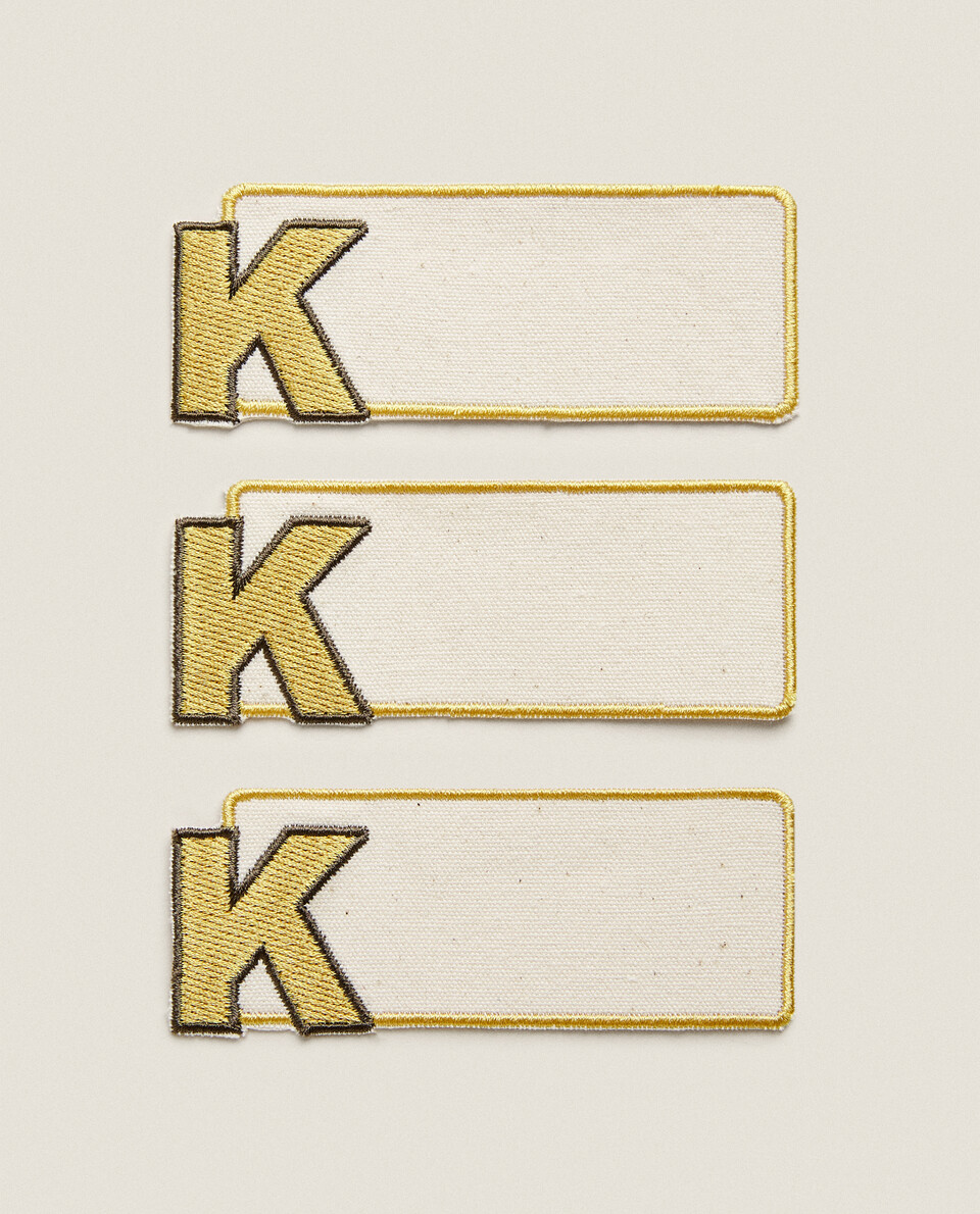 字母K服装贴饰（3件装）