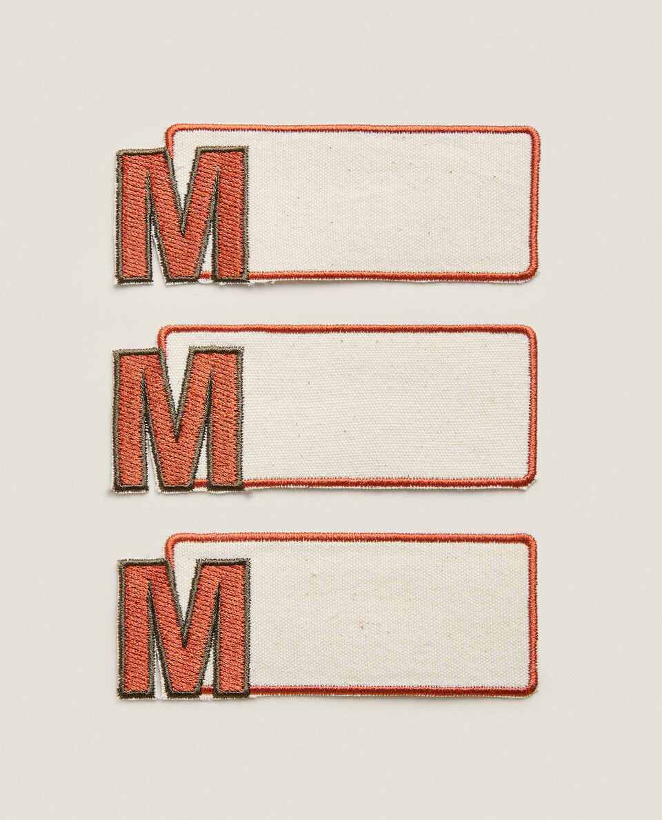 字母M服装贴饰（3件装）
