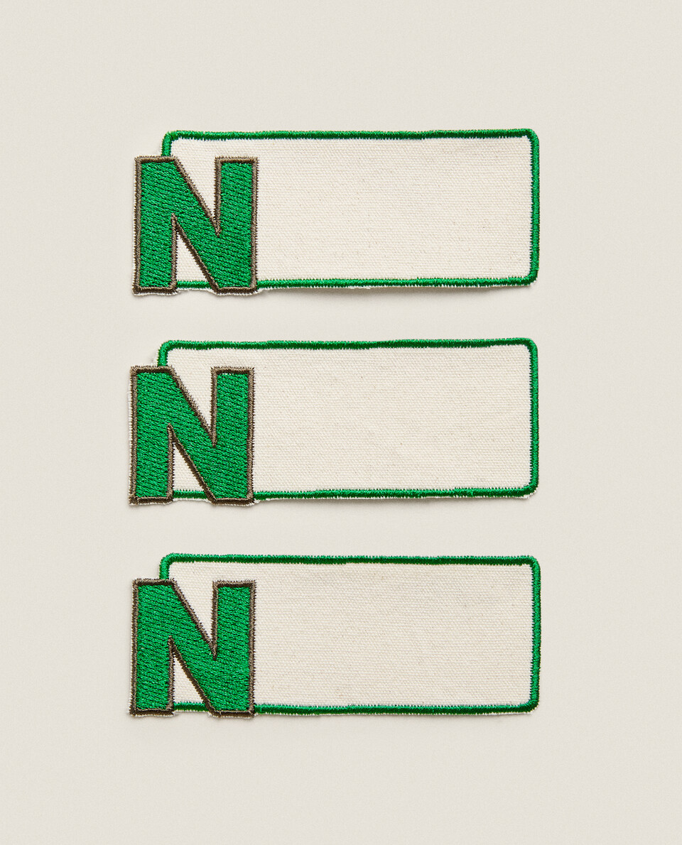 LETTER N CLOTHING PATCHES (PACK OF 3)
