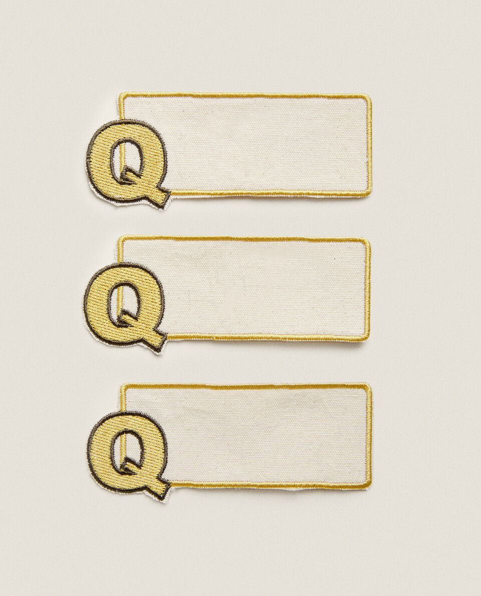 字母Q服装贴饰（3件装）