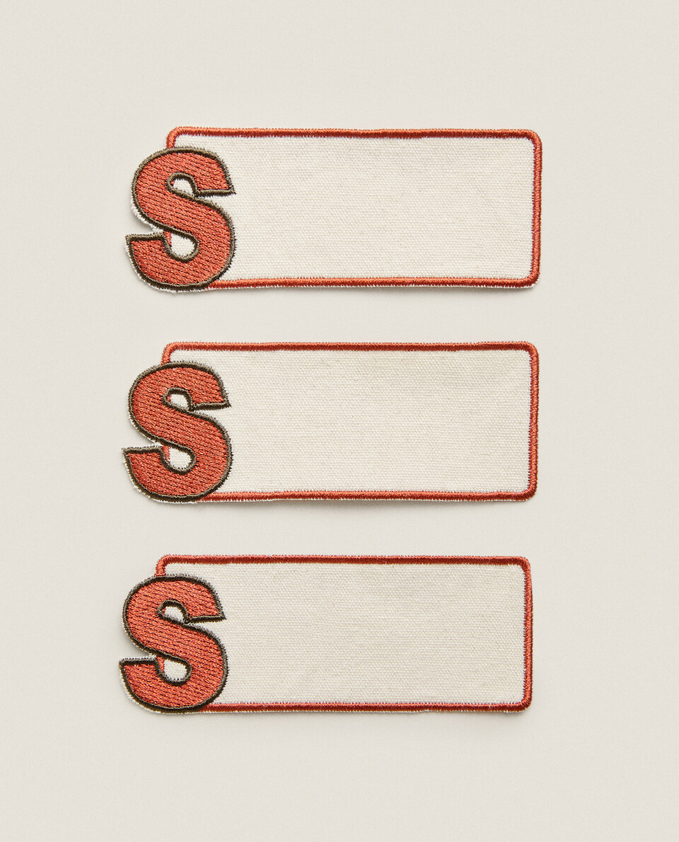 LETTER S CLOTHING PATCHES (PACK OF 3)