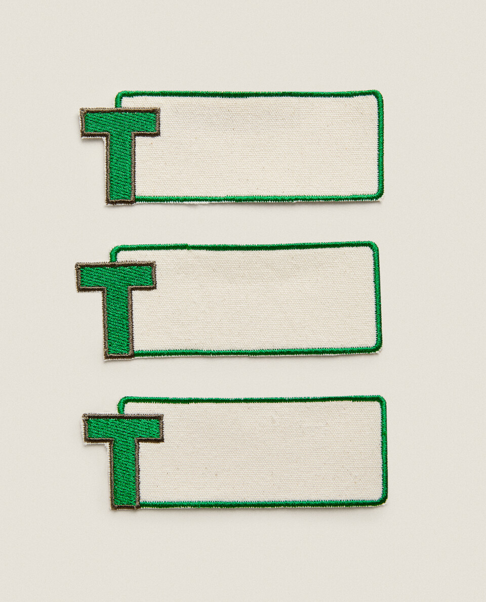 LETTER T CLOTHING PATCHES (PACK OF 3)