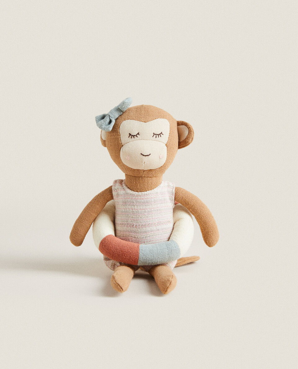 MONKEY SOFT TOY WITH BEACH ACCESSORIES
