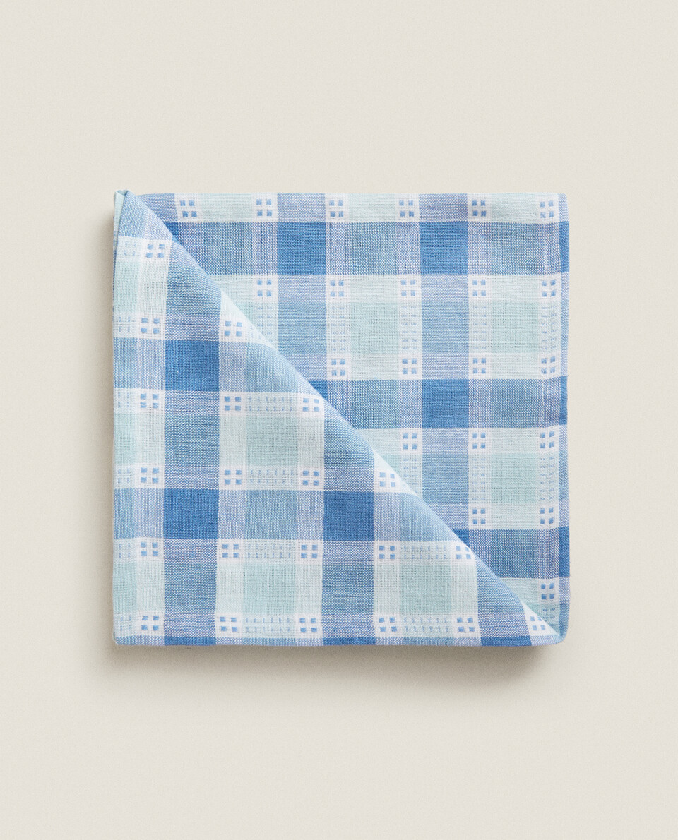 CHECK COTTON NAPKINS (PACK OF 2)