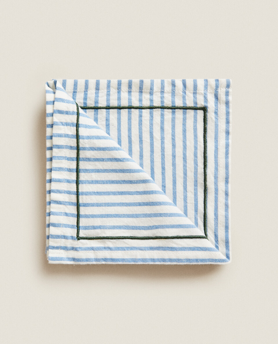 条纹棉质餐巾（4件套）