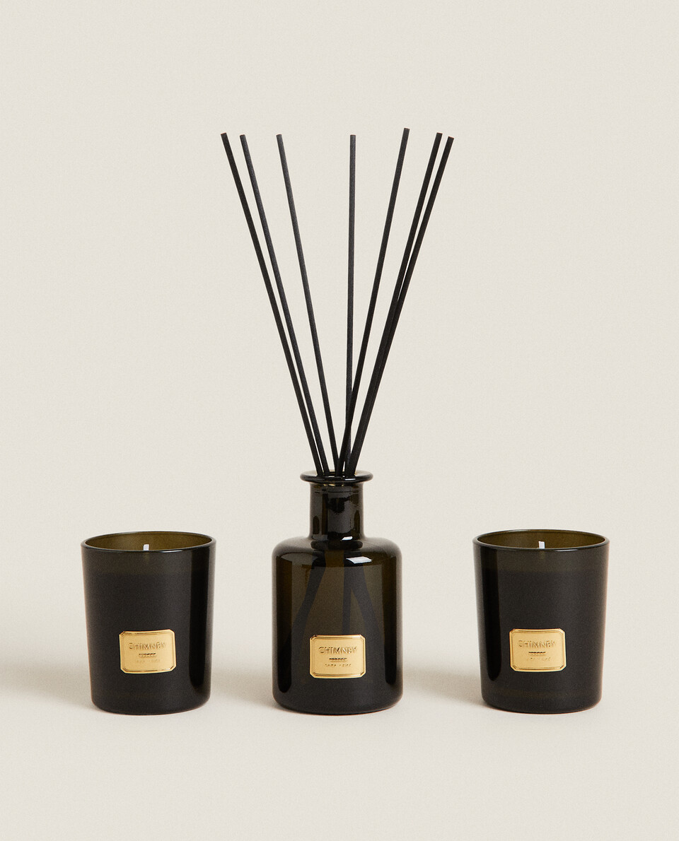 PACK OF REED DIFFUSERS AND CHIMNEY MINI CANDLES