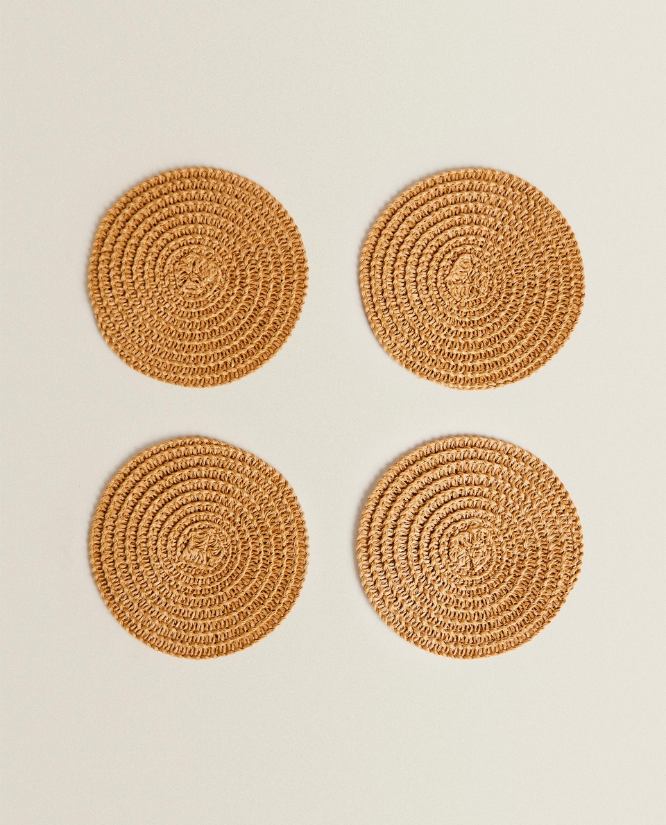 编织纸质杯垫（4件套）