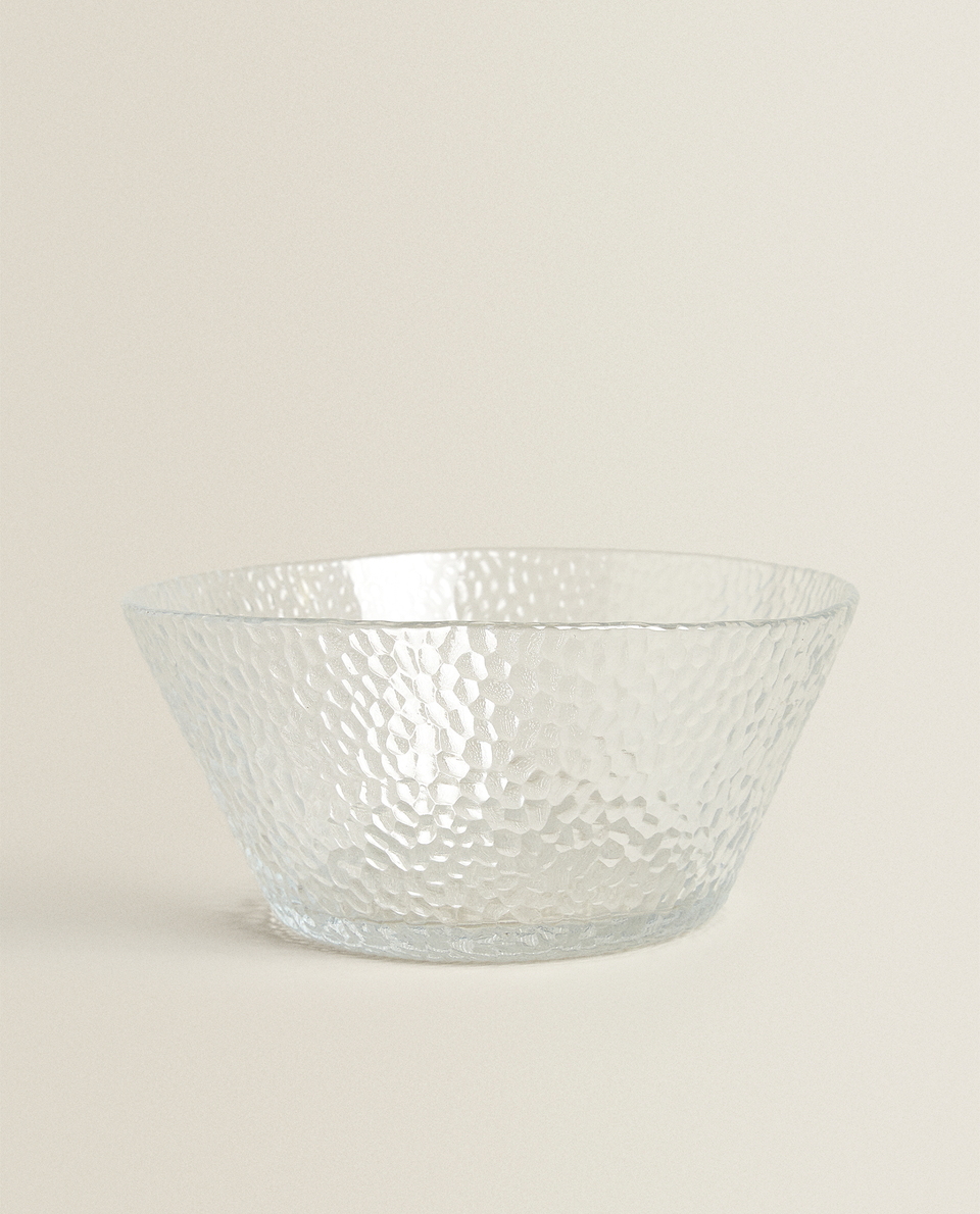 凸纹设计玻璃沙拉碗