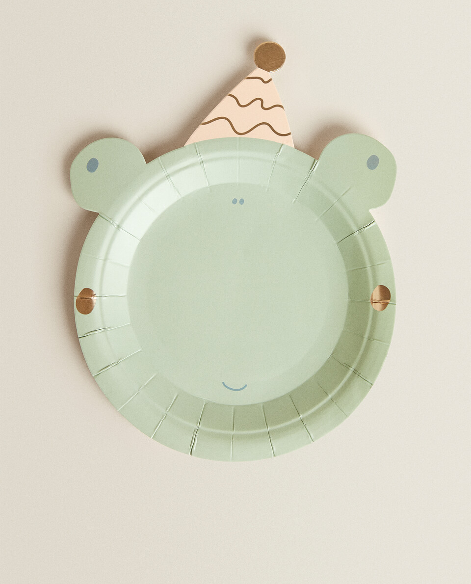 FROG-SHAPED PAPER PLATES (PACK OF 12)