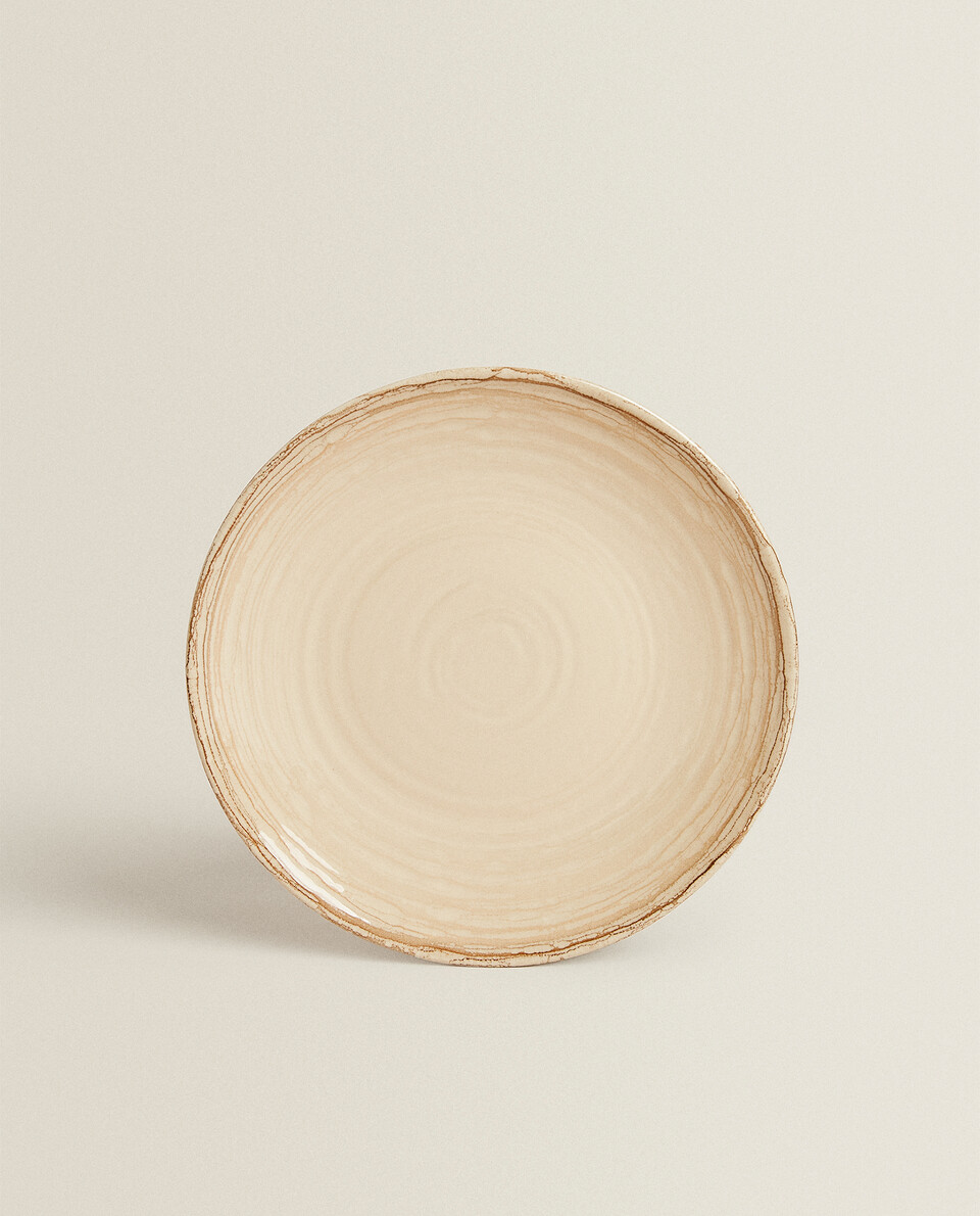 螺旋设计炻瓷甜点盘