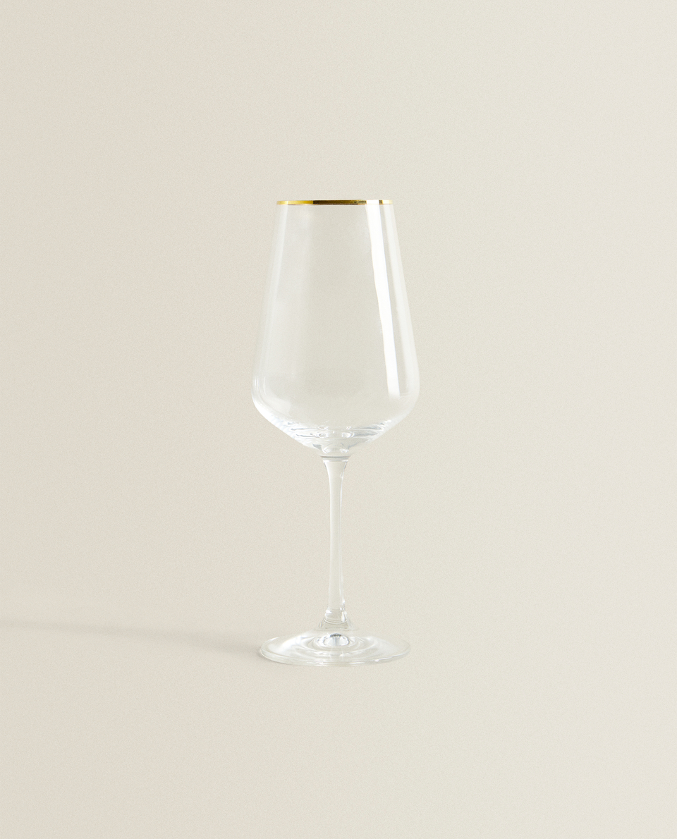BOHEMIA CRYSTAL 金色边饰晶质玻璃葡萄酒杯