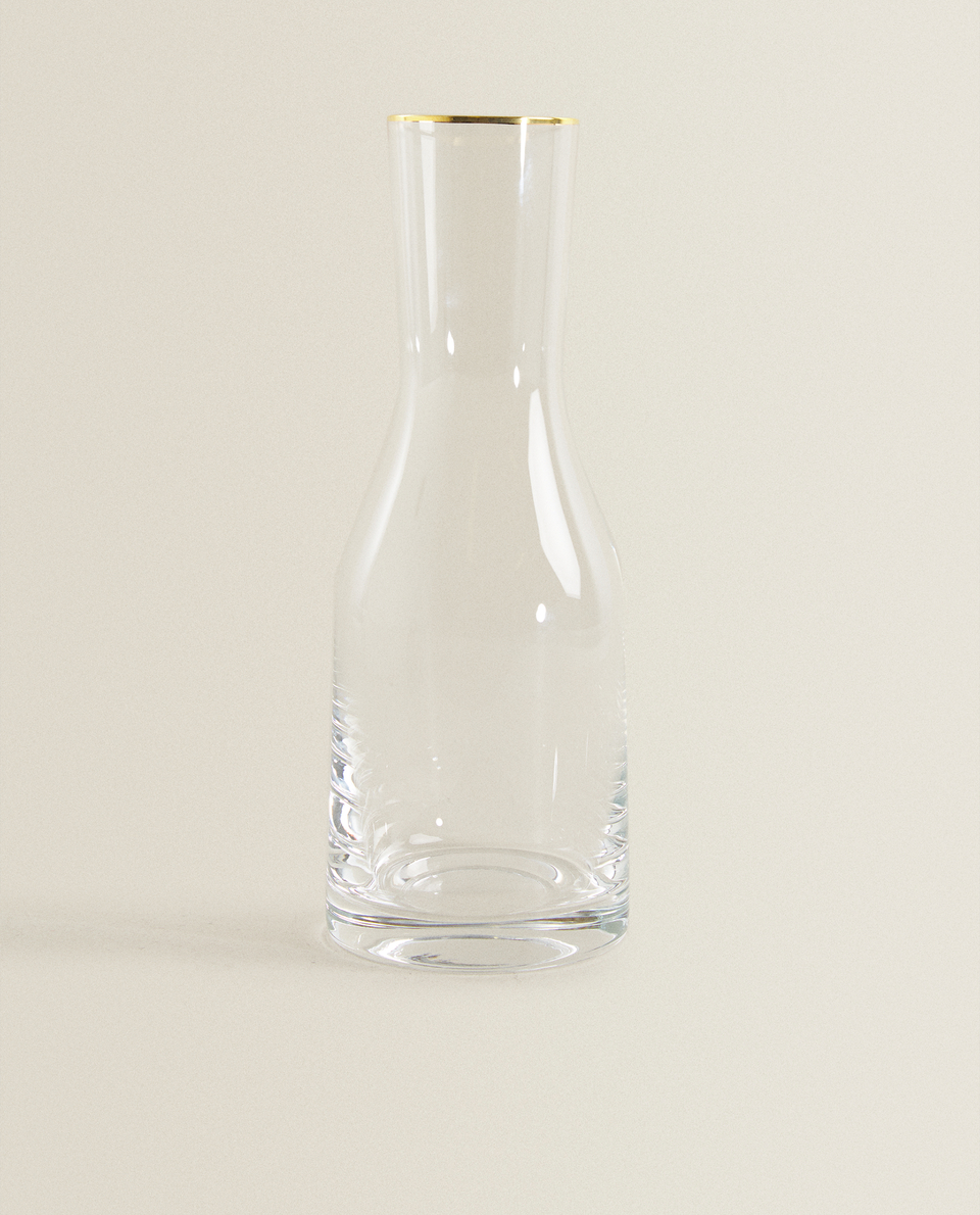 BOHEMIA CRYSTAL 金色边饰晶质玻璃瓶