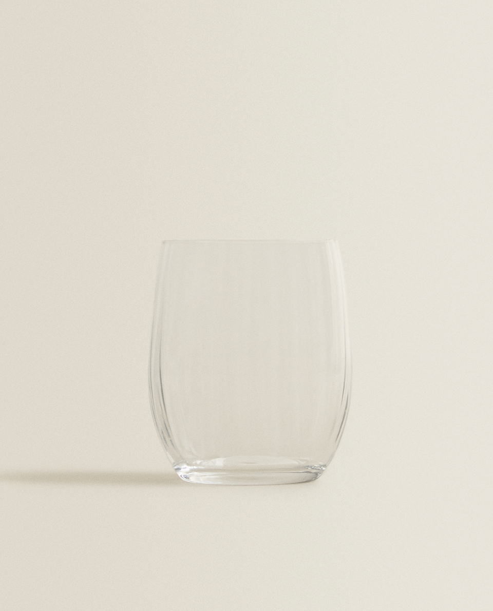 BOHEMIA CRYSTAL TUMBLER WITH LINES