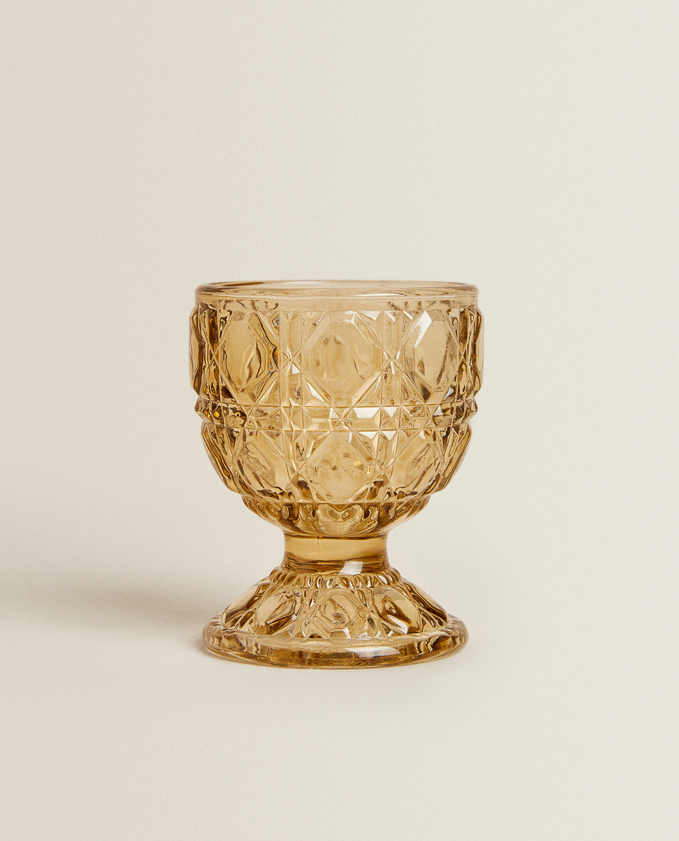 RIPPLED GLASS EGG CUP