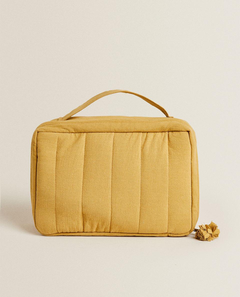 WASHED COTTON TOILETRY BAG