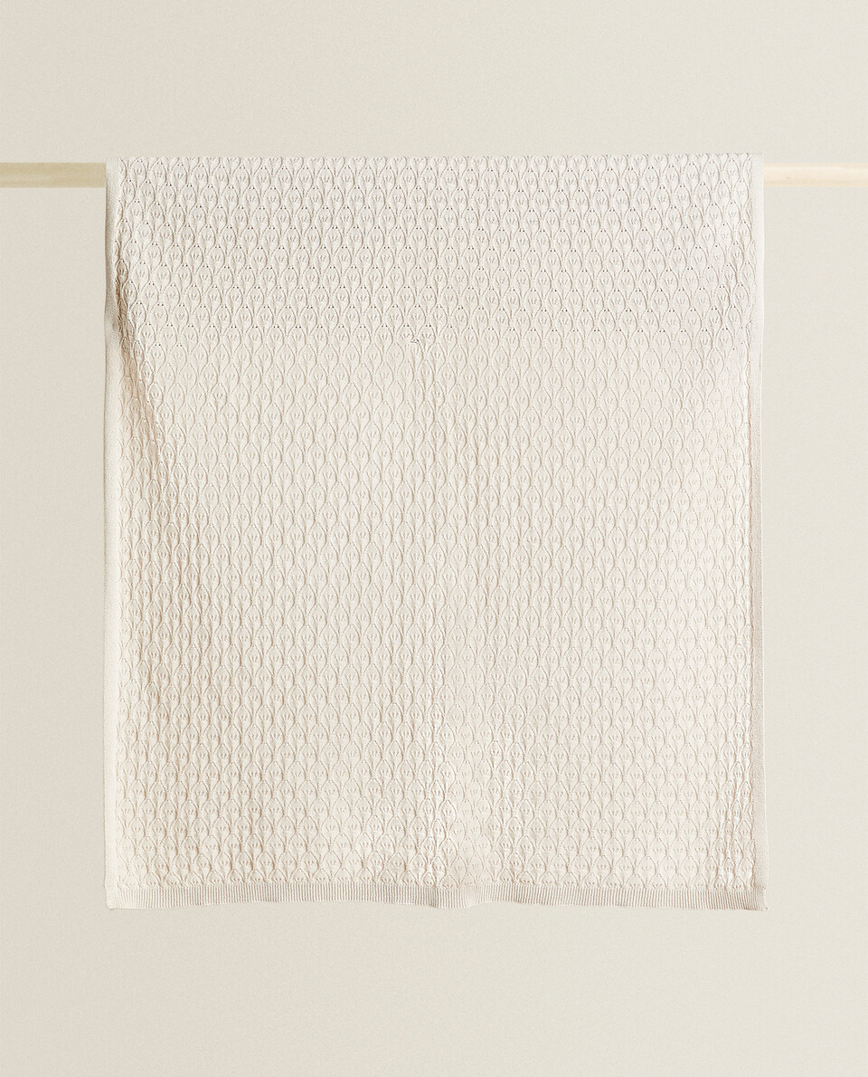 Cotton Knit Blanket Zara Home