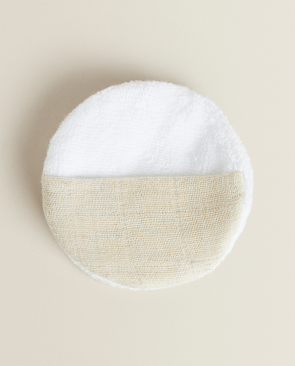 亚麻混纺卸妆垫（3件装）
