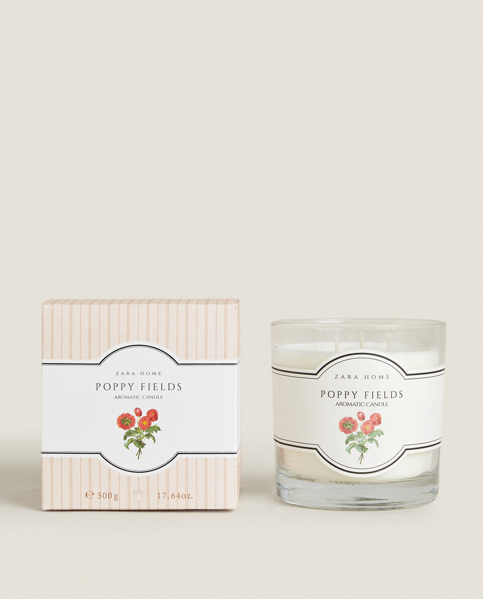 (500 G) POPPY FIELDS SCENTED CANDLE